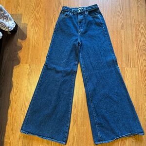 PacSun Blue Flare Wide-Leg Jeans High-Rise